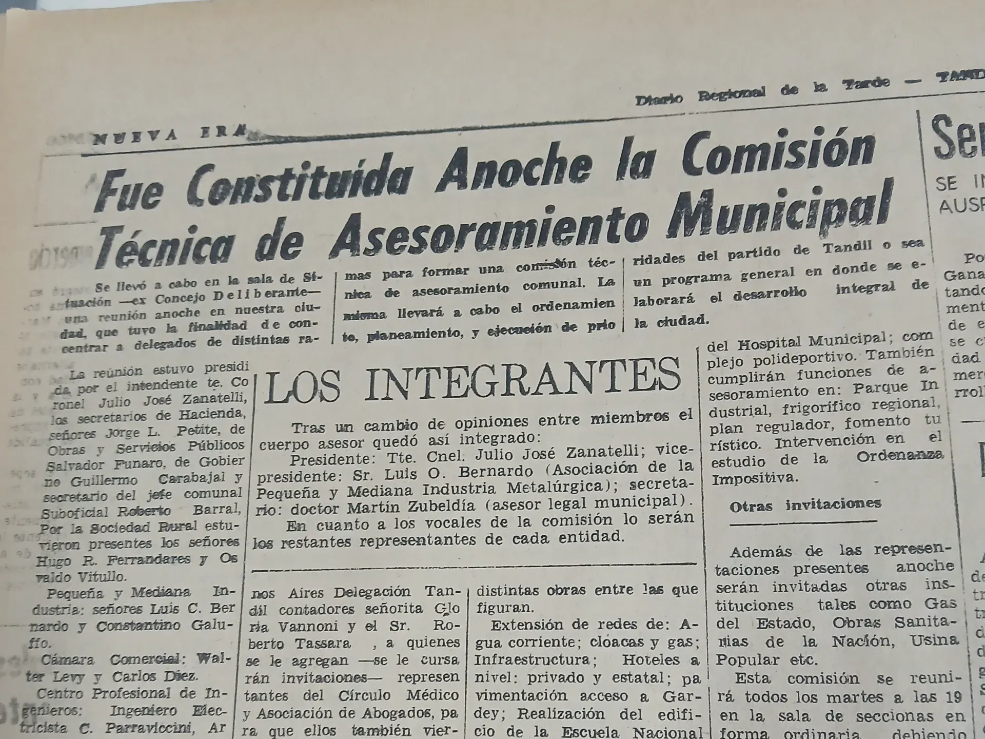 Archivo — dictadura en Tandil
